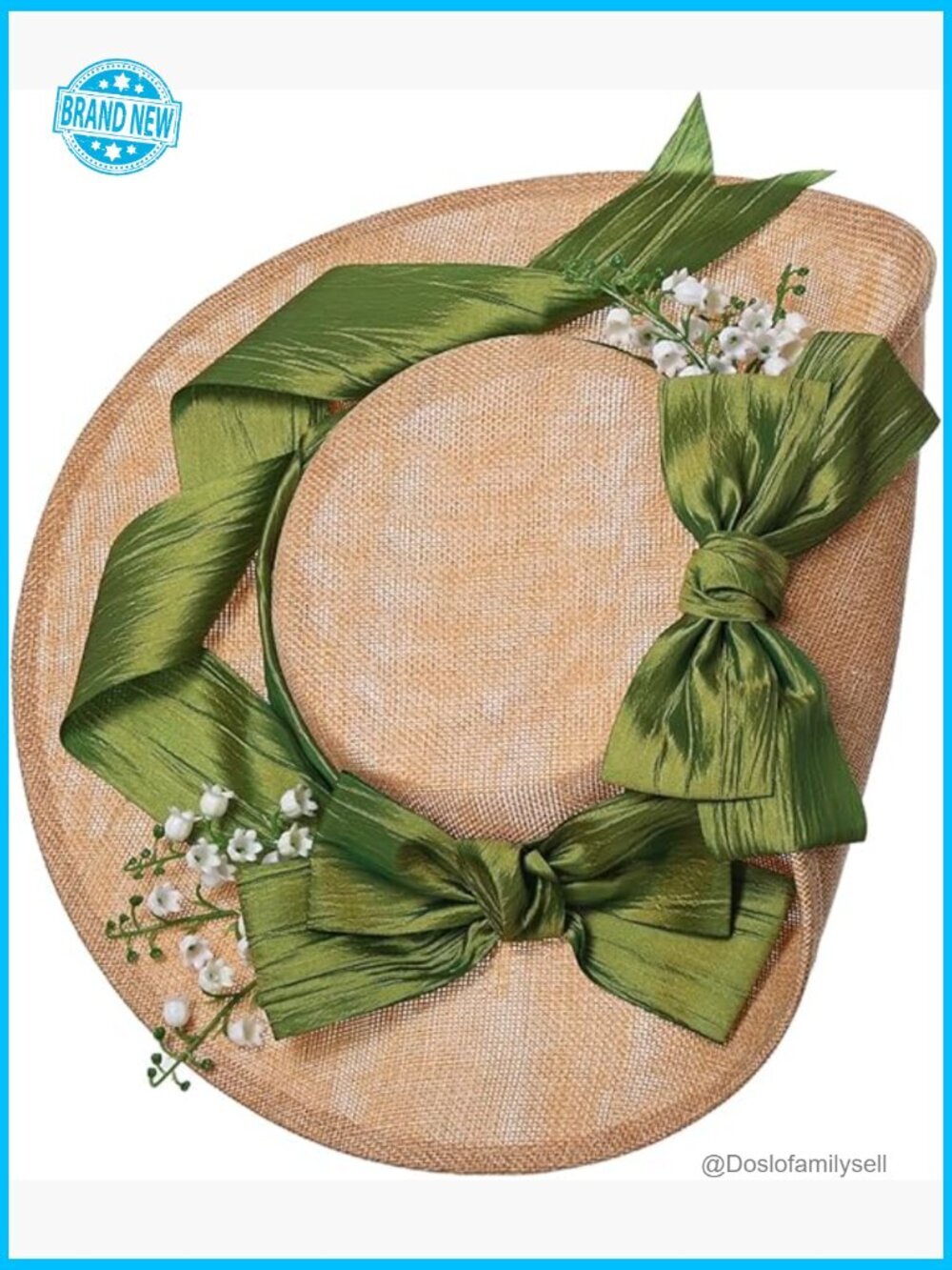Victorian Tea Party Sun Hat Lace Flowers Straw Bonnet Costume Accessory